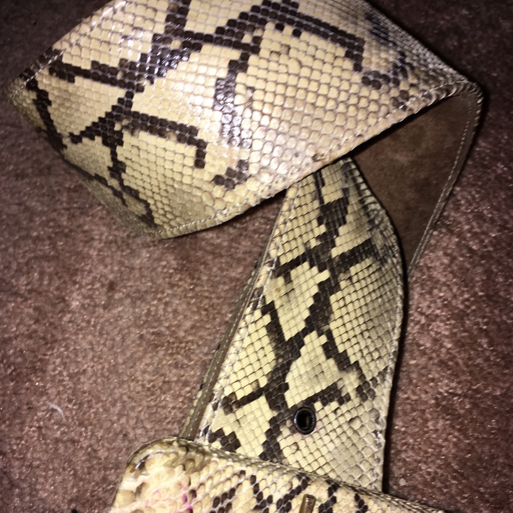 Authentic snakeskin belt
